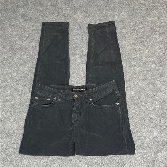 Department 5 Pants - Women’s Department Five Charcoal High Waisted Straight Leg Corduroy Pants